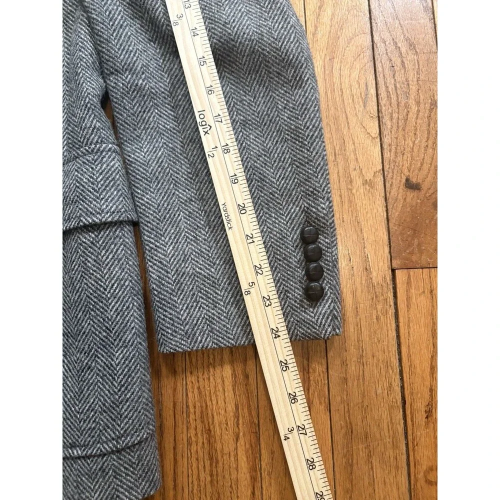 Vintage Imperial Haggar 100% Pure Wool Herringbone Tweed Blazer Size 42 Made USA